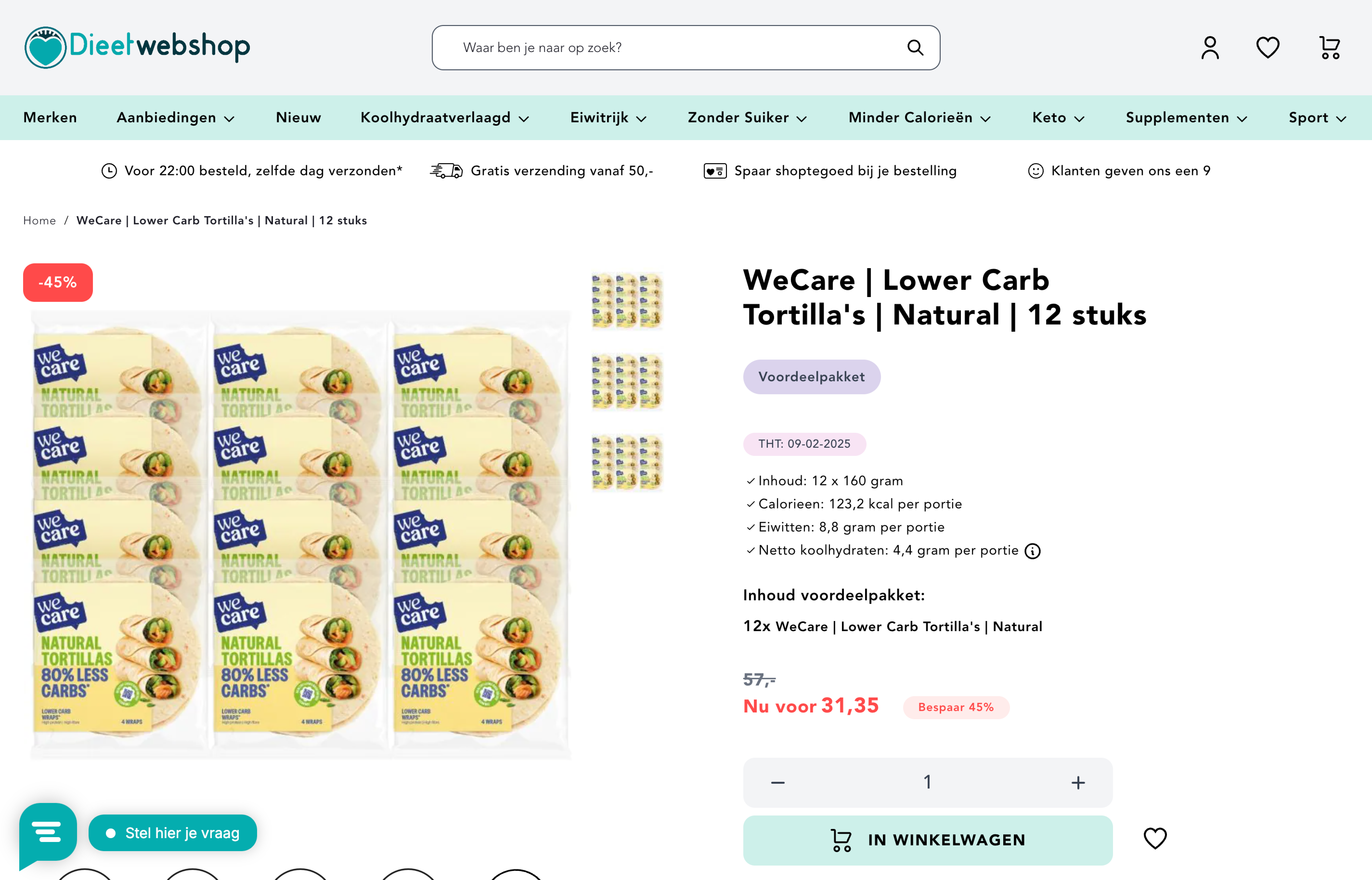 Dieetwebshop Desktop
